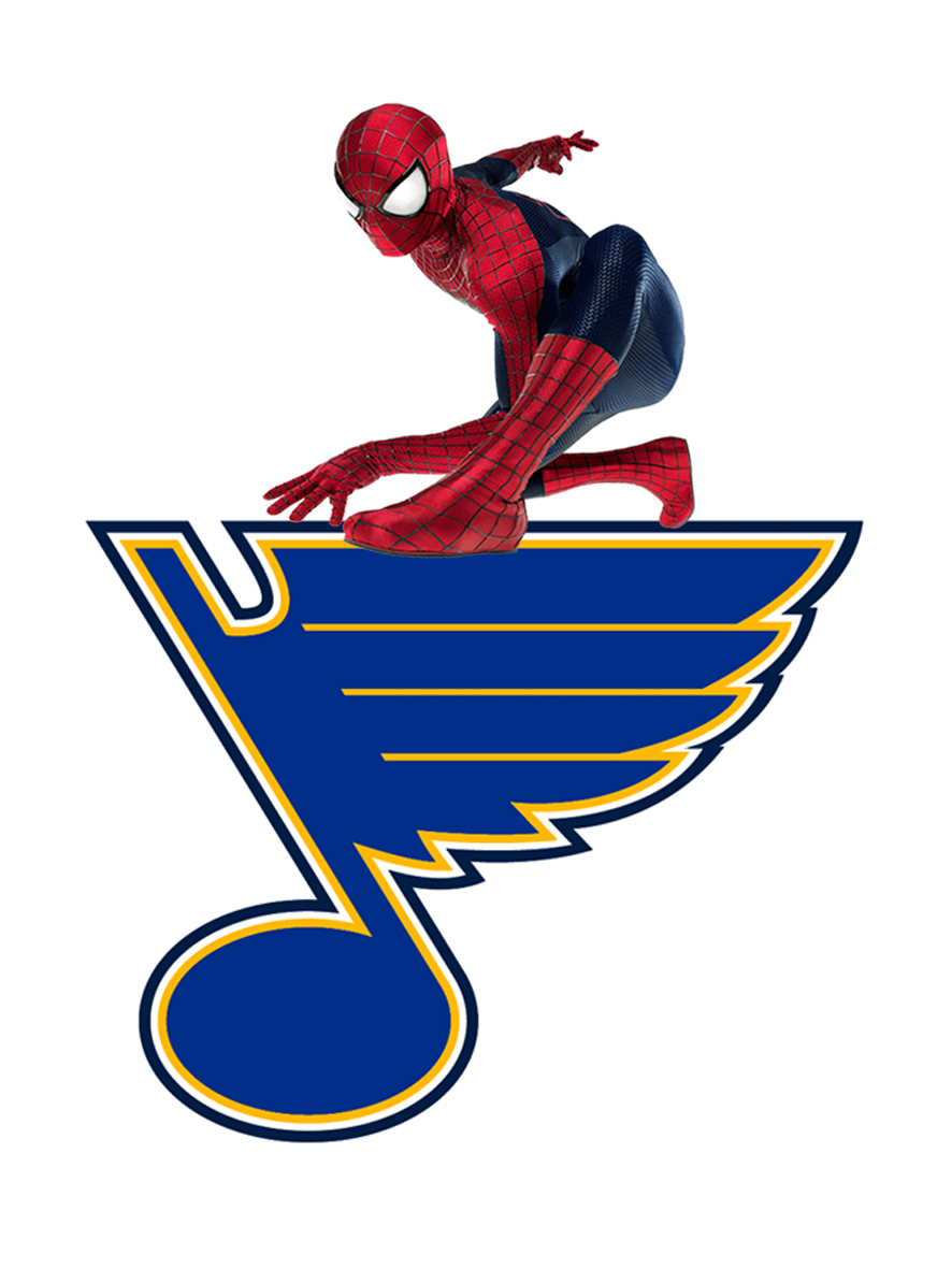 St. Louis Blues Spider Man Logo iron on paper